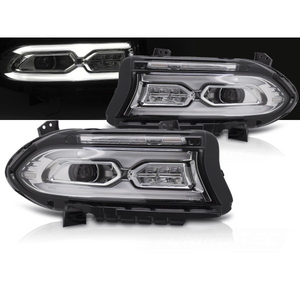 DODGE CHARGER 2014-2023 - predné FULL LED svetlá chrómové