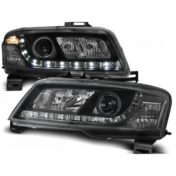 FIAT STILO 3D 01-08 - predné čierna svetlá s LED svietením