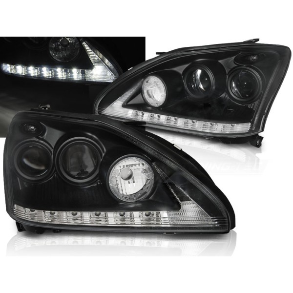LEXUS RX 330/350 03-08 - predné čierna svetlá TUBE LIGHT