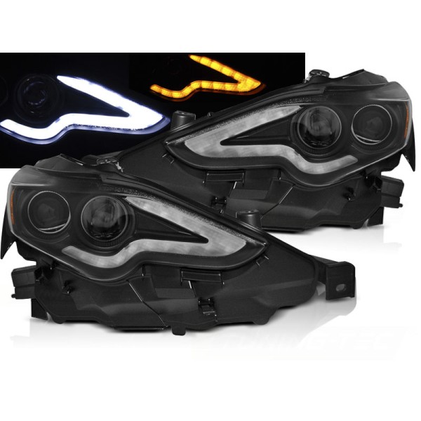 LEXUS IS 13-16 - predné čierna svetlá LED PROJECTOR TUBE
