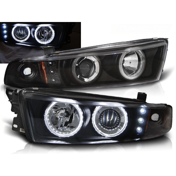 MITSUBISHI GALANT 8 (EA0) 96-06 - predné čierna svetlá ANGEL EYES CCFL