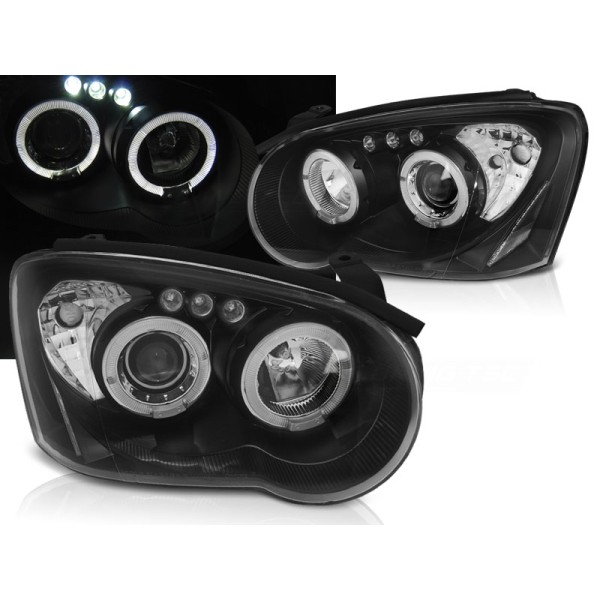 SUBARU IMPREZA II GD 03-05 - predné čierna svetlá ANGEL EYES