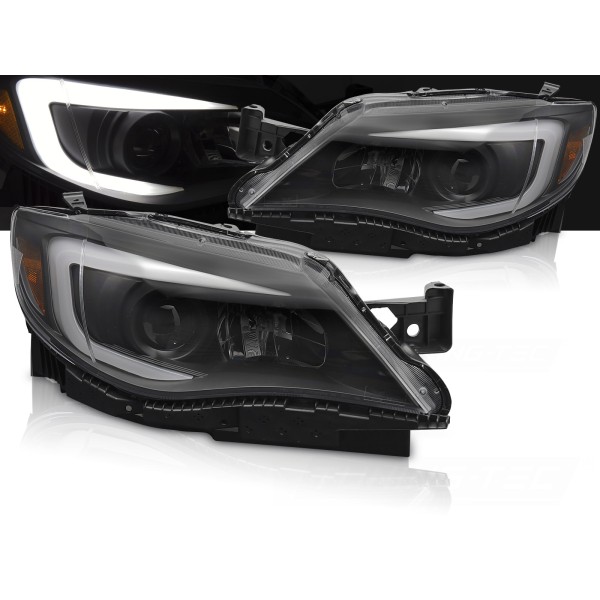 SUBARU WRX 2008-2014 - predné svetlá TUBE LIGHT čierna
