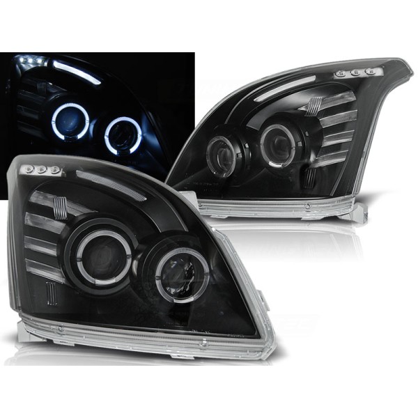 TOYOTA LAND CRUISER 120 03-09 - predné čierna svetlá ANGEL EYES