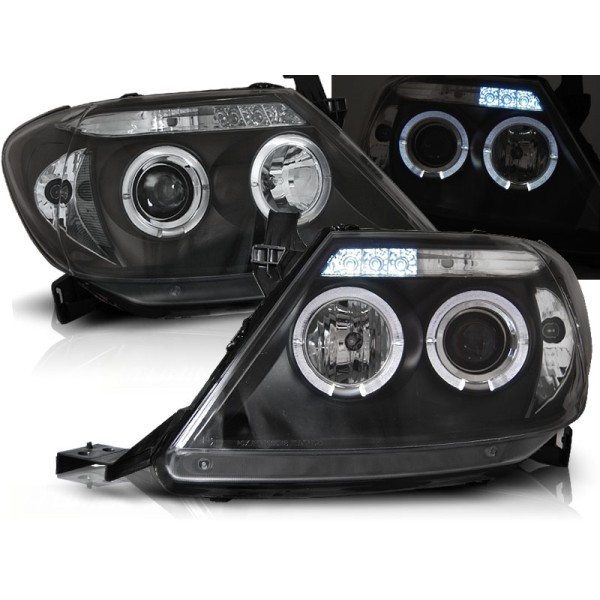 TOYOTA HILUX 05-11 - predné čierna svetlá ANGEL EYES