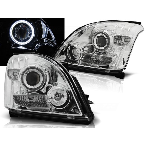TOYOTA LAND CRUISER 120 03-09 - predné chrom svetlá ANGEL EYES CCFL