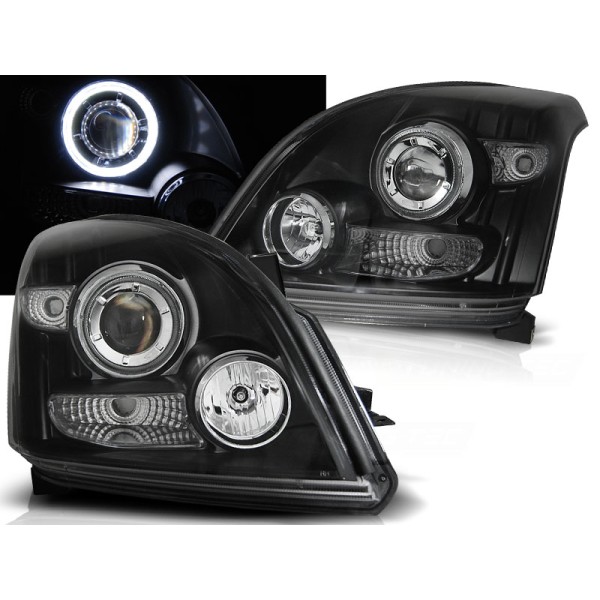 TOYOTA LAND CRUISER 120 03-09 - predné čierna svetlá ANGEL EYES CCFL