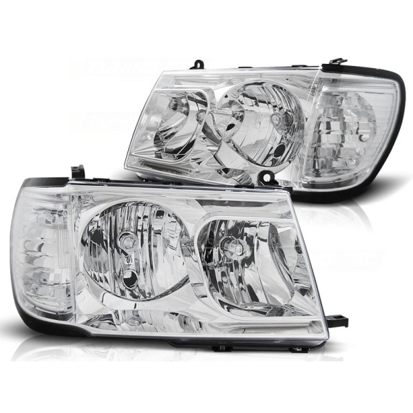 TOYOTA LAND CRUISER FJ100 98-04 - predné chrom svetlá