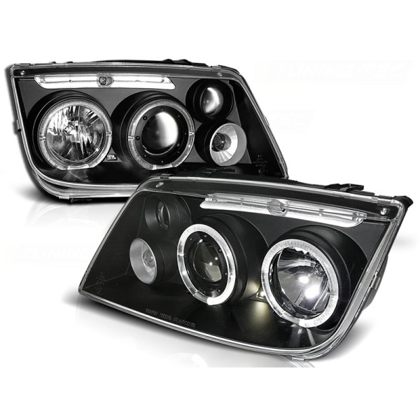 VW BORA 98-05 - predné čierna svetlá ANGEL EYES