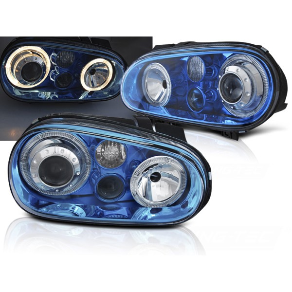VW GOLF 4 09.97-09.03 - predné modré svetlá hlavné ANGEL EYES