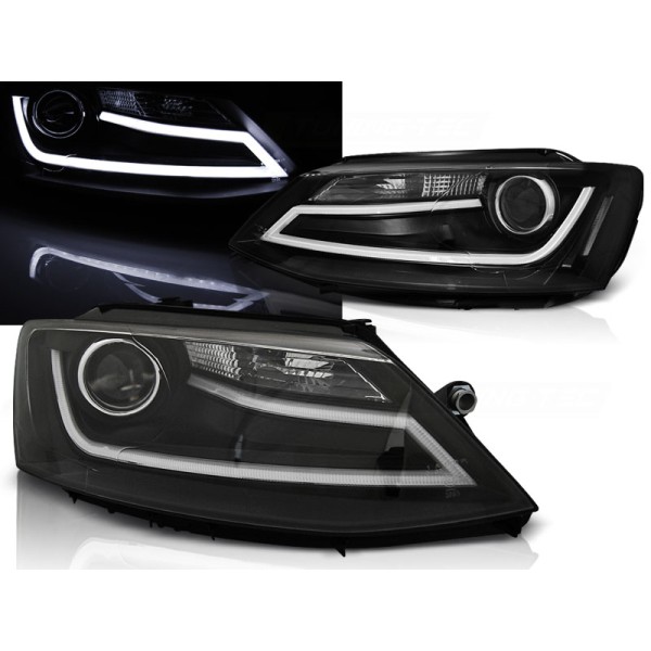 VW JETTA VI 11-18 - predné čierna svetlá TUBE LIGHT