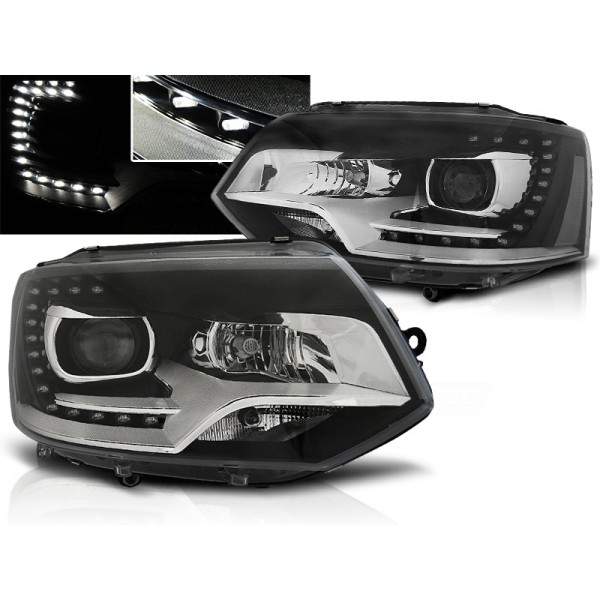 VW T5 10-15 - predné svetlá s LED denným svietením XENON LOOK