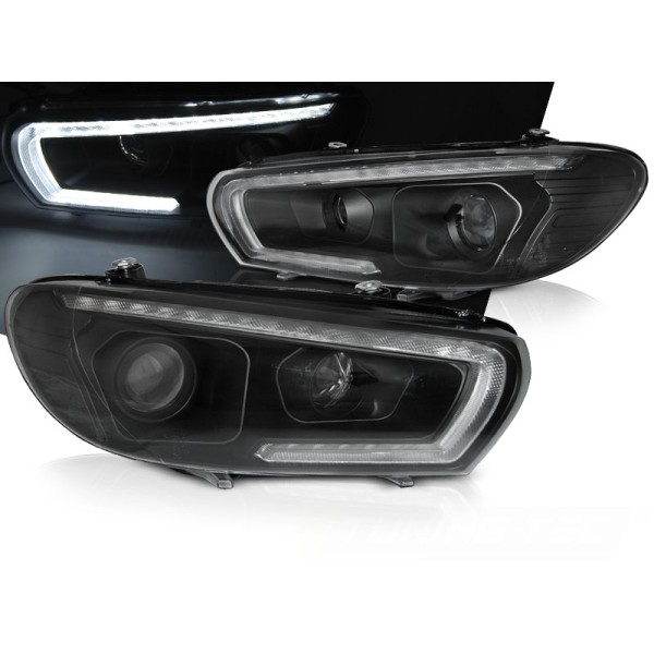 VW SCIROCCO 08-04.14 - predné čierne svetlá s LED denným svietením xenón a dynamickým smerom