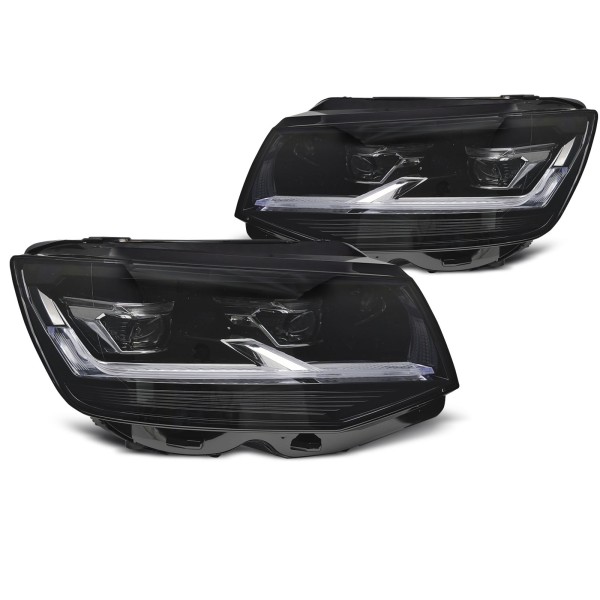 Volkswagen T6 2015-2019 - Predné LED svetlá čierna DRL