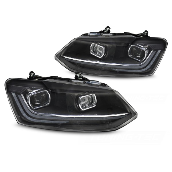 Volkswagen Polo 6R 2009-2017 - Predné LED svetlá SILVER LINE SEQ DRL