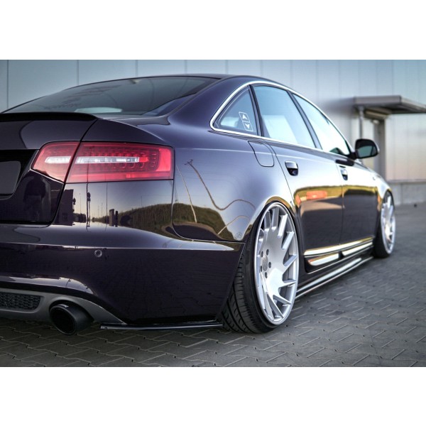 Maxton Design bočné splittery zadného nárazníka pre Audi A6 (C6) S-line FL sedan (2008-2011)