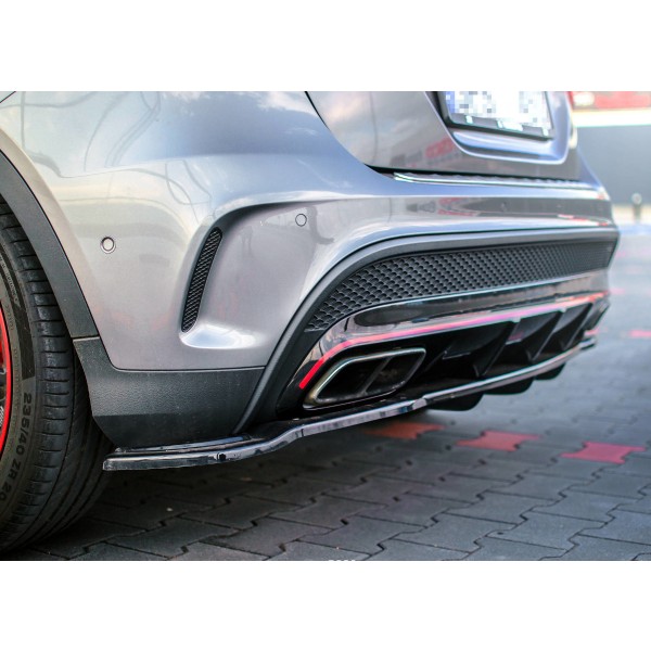 Maxton Design difúzor zadného nárazníka s rebrovaním pre Mercedes-Benz GLA 45 AMG (X156) predfacelift (2014-2017)