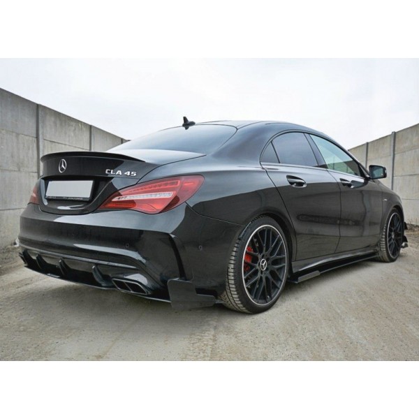 Maxton Design difúzory bočných prahov v pretekárskom vzhľade pre Mercedes-Benz CLA A45 AMG (C117) facelift (2017-)