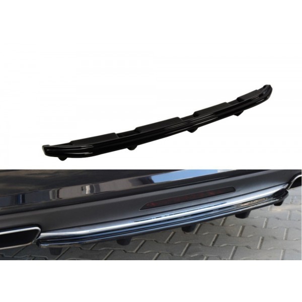 Maxton Design splitter pod zadný nárazník s rebrovaním pre Mercedes-Benz CLS (C218) AMG-line (2011-2014)