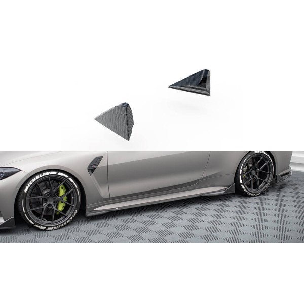 BMW M4 G82, karbónové krídelká bočných difúzorov, Maxton Design