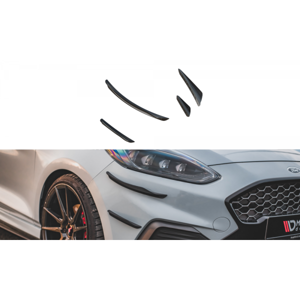 Ford Fiesta Mk8 ST, prítlačné krídelká predného nárazníka ver.3, Maxton design