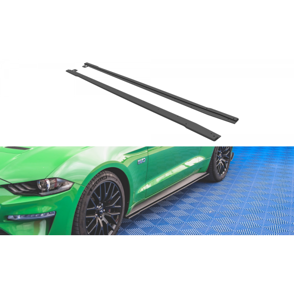 Ford Mustang MK6 GT Facelift, difúzory pod bočné prahy ver.1- s červenou linkou