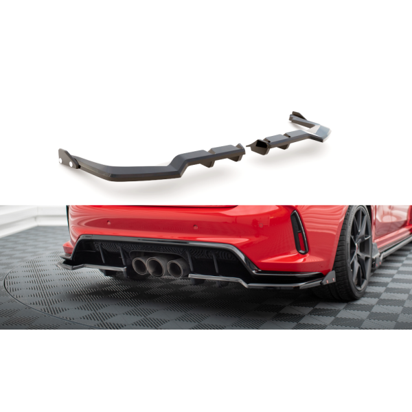 Honda Civic Mk11 Type-R, spojler pod zadný nárazník s rebrovaním a krídelkami v.1, Maxton Design