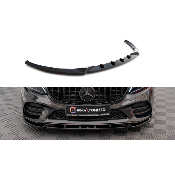 Mercedes trieda C W205 Facelift/AMG-Line/Coupe/Sedan, spojler pod predný nárazník ver.2,Maxton design