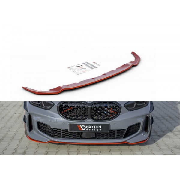 Maxton Design splitter V.4 pod originálny predný nárazník BMW radu 1 (F40) M-pack / M135 (2019-), červený