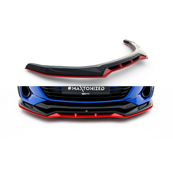 Subaru BRZ Mk2, spojler pod predný nárazník ver.2 s červenou spodnou časťou, Maxton design