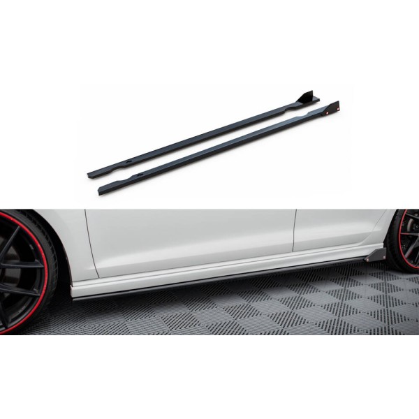 Volkswagen Golf R Mk7, difúzory pod bočné prahy v.3 s krídelkami, Maxton design