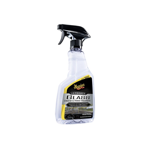 Meguiar's Ultimate Glass Cleaner & Water Repellent - čistič skiel s hydrofóbnou ochranou + tekuté st