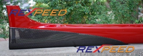 Mitsubishi Lancer Evo X - Bočné lemy Nie Aero z Carbonu od REXPEED!