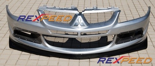Mitsubishi Lancer Evo 8 - Predný spoiler " V " z Carbonu od REXPEED!