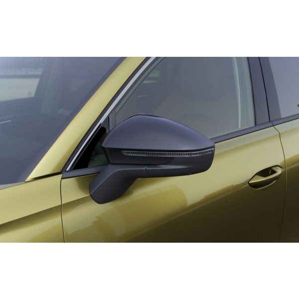 Škoda Kodiaq II - Dekoratívne kryty zrkadiel ČIERNE METALICKÉ so SIDE ASSIST