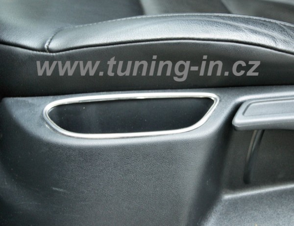 Škoda Octavia II 04-12 - NEREZ chrom rámčeky bočných vreciek sedačiek OMSA LINE