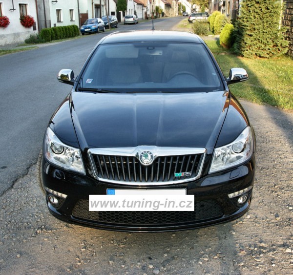 Škoda Octavia II Facelift - nerez chrom kryty zrkadiel