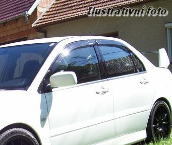 Predné a zadné plexi deflektory okien Škoda Superb 4D 2002R