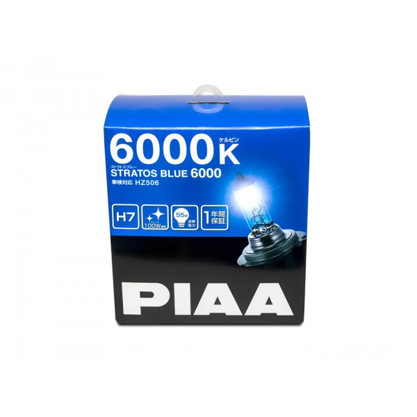 Autožiarovky PIAA Stratos Blue 6000K H7 - studené biele svetlo s xenónovým efektom