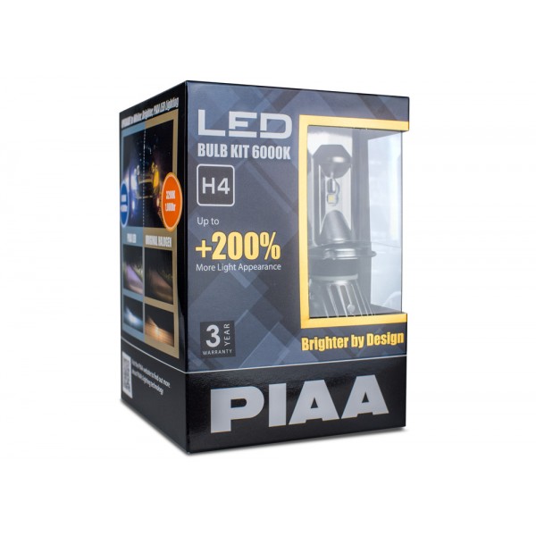 PIAA LED náhrady autožiaroviek H4 6000K - dokonale biele svetlo, až o 200% vyššiu svietivosť
