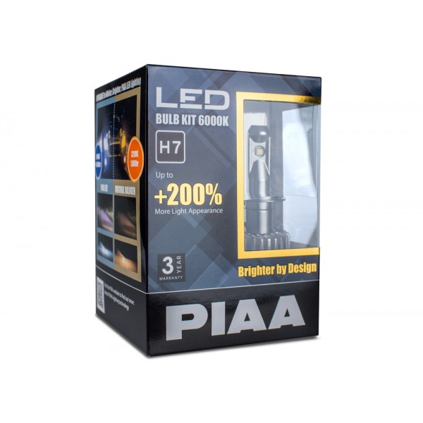 PIAA LED náhrady autožiaroviek H7 6000K - dokonale biele svetlo, až o 200% vyššiu svietivosť