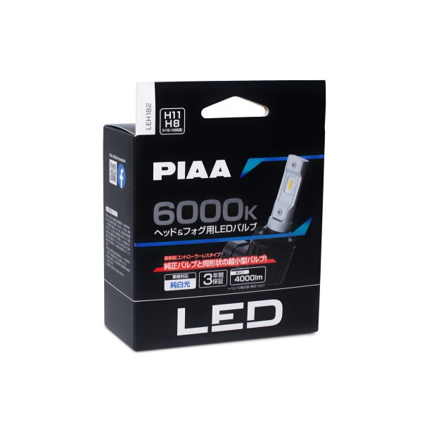 PIAA Gen4 LED náhrady autožiaroviek H8/H9/H11/H16 s teplotou svetla 6000K