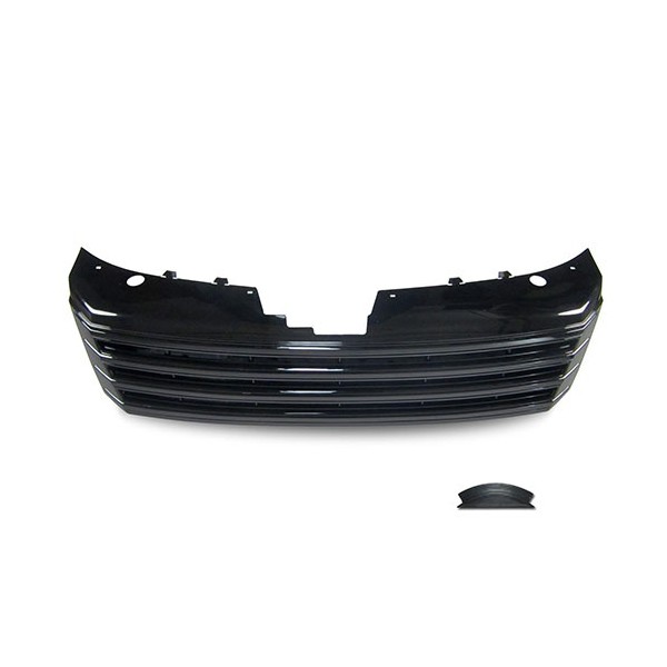 Volkswagen Passat B7 typ 36 11/2010- - predná maska ​​bez znaku čierna iba pre vozidlá bez ACC