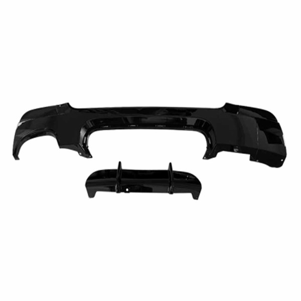 BMW 3 E92/E93 2006-2013, difúzor zadného nárazníka pre M-Pack nárazník s dvojkoncovkou na jednej strane ČIERNY LESKLÝ