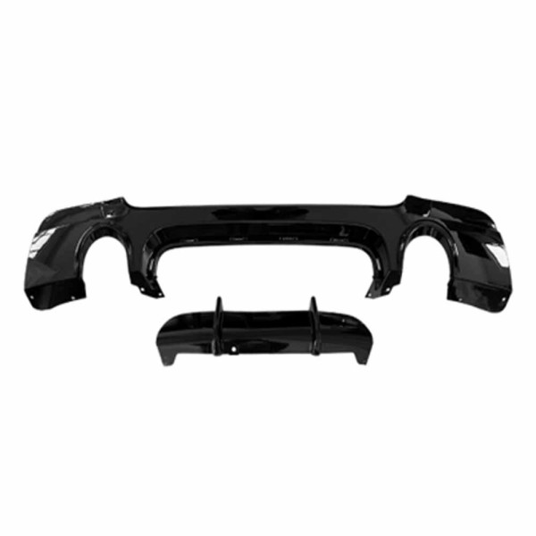 BMW 3 E92/E93 2006-2013, difúzor zadného nárazníka pre M-Pack nárazník s koncovkami na oboch stranách ČIERNY LESKLÝ