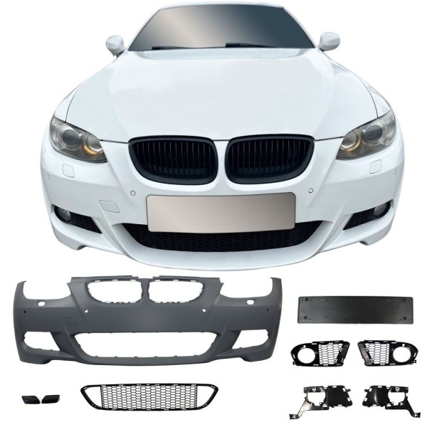 BMW 3 E92/E93 2006-2010 pred FL, predný nárazník M-Packet look s PDC