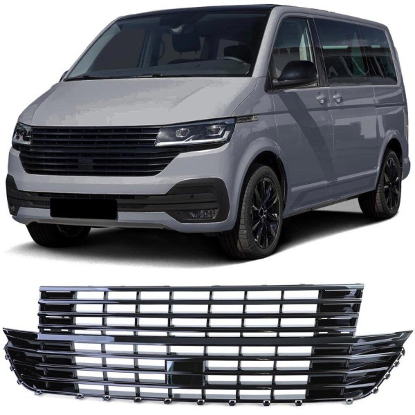 Volkswagen T6.1 2019- - Predná maska JOM bez znaku čierna lesklá