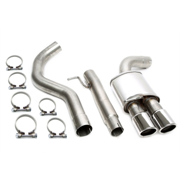 TA Technix športový nerezový catback výfuk - BMW 3 E90 sedan, E91 Touring, E92 coupé, E93 cabrio 316d / 318d / 320d, 2x 80 mm rovná nerezová koncovka s perlom