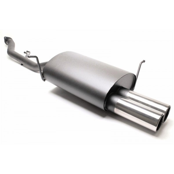 TA Technix športový výfuk - BMW 3 E36 Compact 316i, 2x 76 mm rovná nerezová koncovka s obrubou