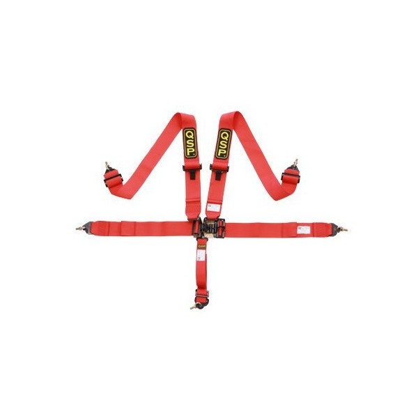 QSP SFI športový 5 bodový pás - štýl Nascar červený